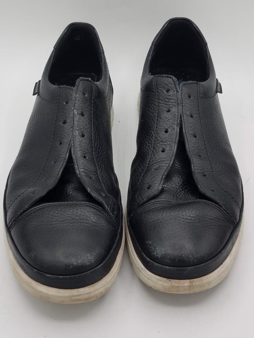 Mephisto Thomas Black Pebbled Leather Shoes Sneaker Low Top Mens 13 Oregon 1300